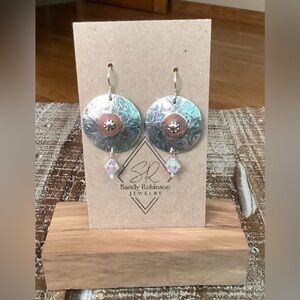 Mixed Metal Handmade Earrings by Sandy Robinson Jewelry